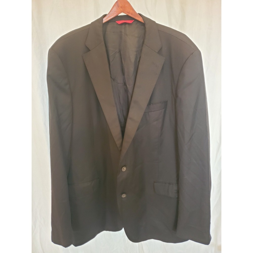 Samuelsohn Loro Piana Super 120s Wool Blazer Mens 44L Black Gable Performance